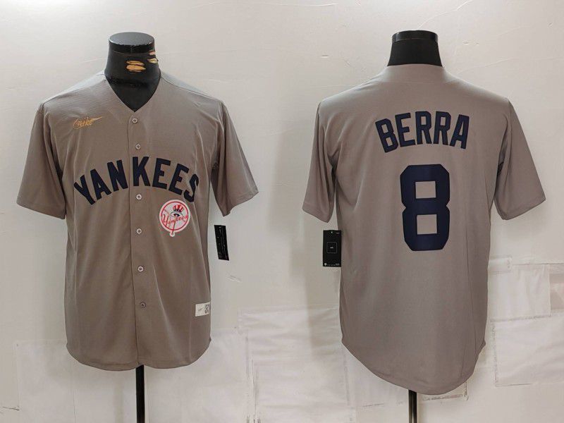 Men New York Yankees #8 Barra Grey Game 2024 Nike MLB Jersey style 8193->los angeles dodgers->MLB Jersey